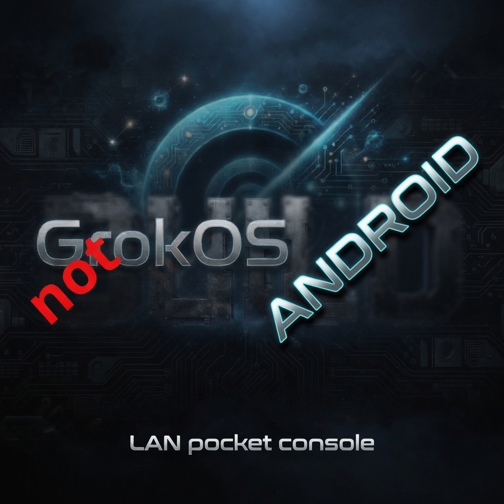 not GrokOS ANDROID logo â€” LAN pocket console sideload APK